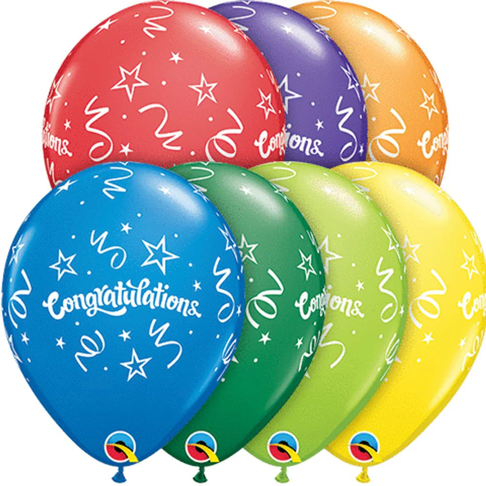 11" CONGRATULATIONS STREAMERS AROUND