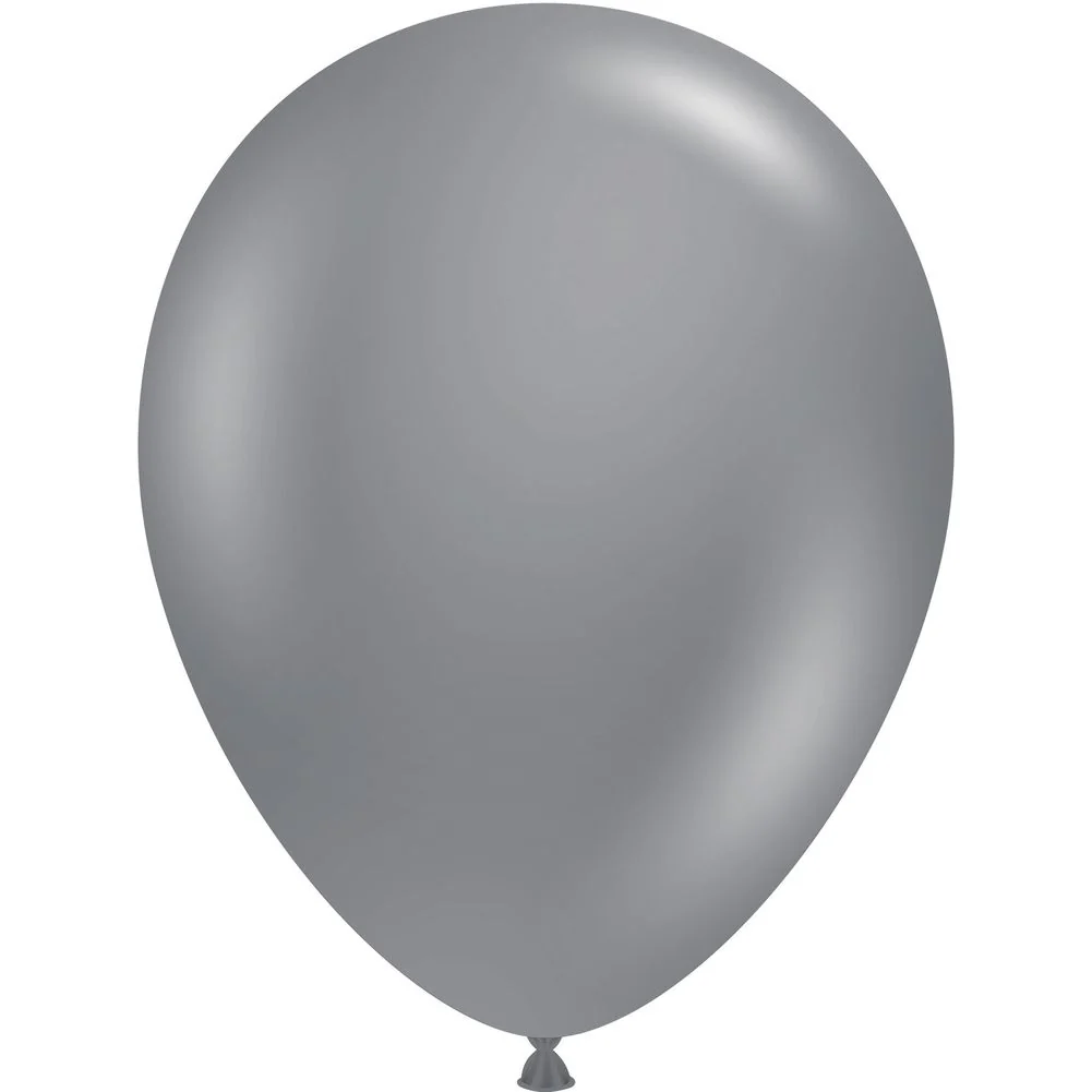 Tuftex 11" Gray Smoke Pastel Latex Balloons (100ct)