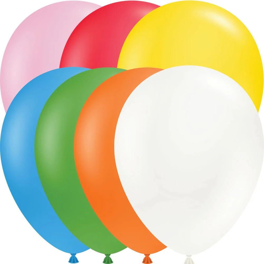 Tuftex 11" Standard Asst W/White Latex Balloons (100ct)