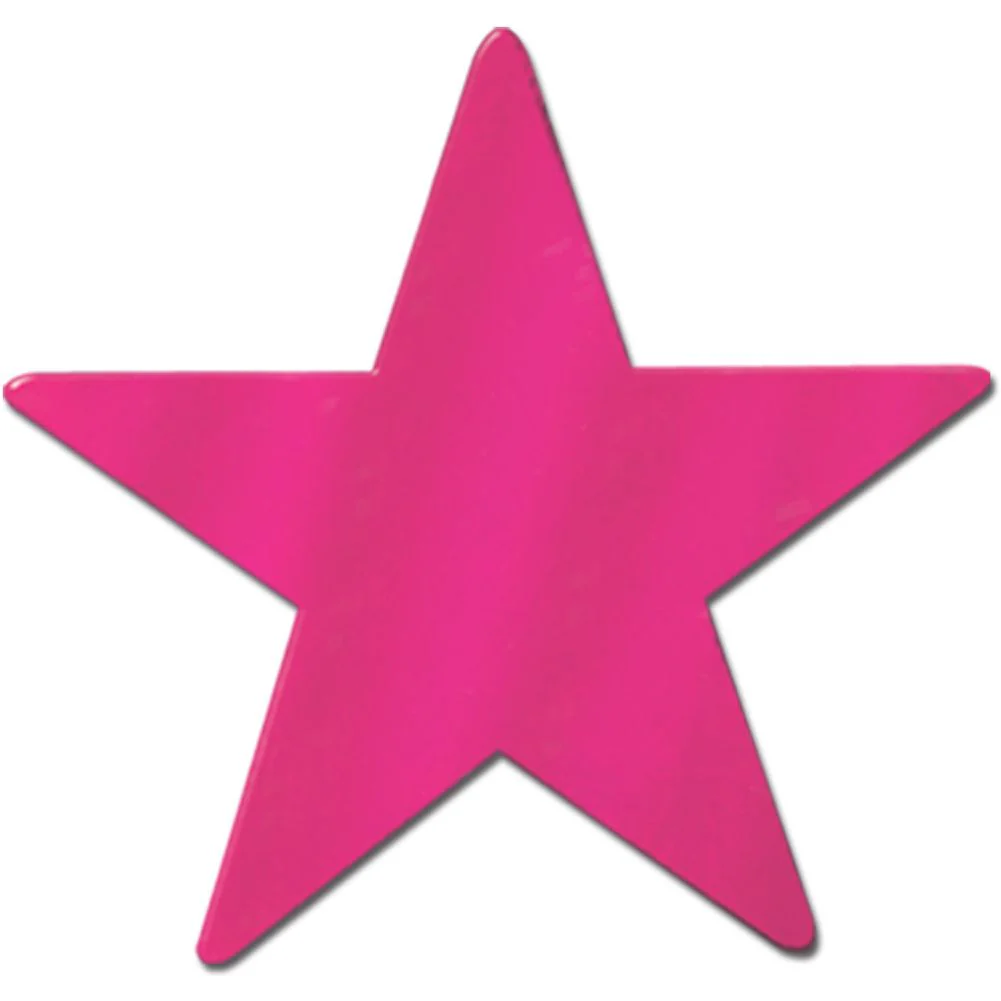 15" Cerise Foil Star Cutout