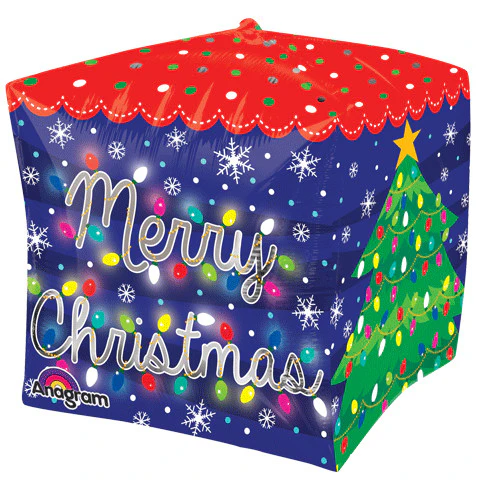 15" Merry Christmas Lights Cubez