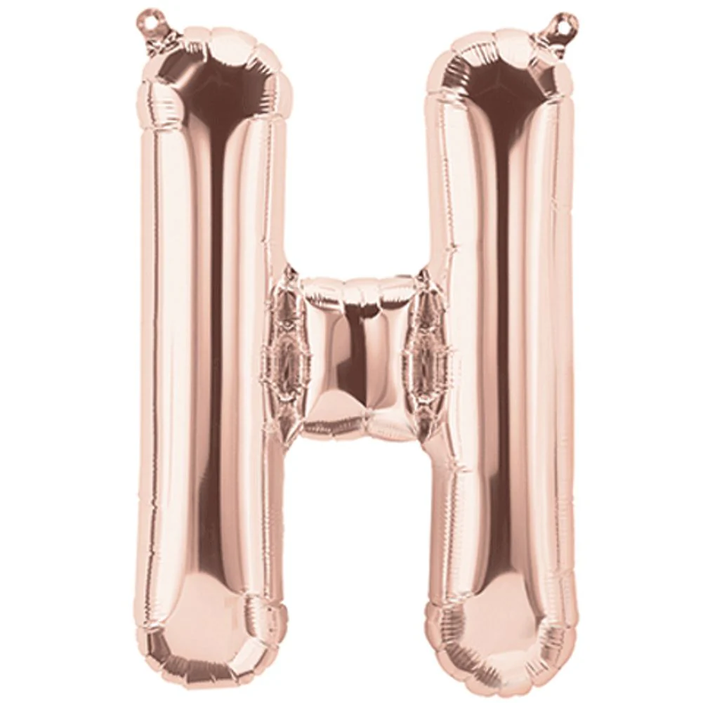 16" LETTER H ROSE GOLD