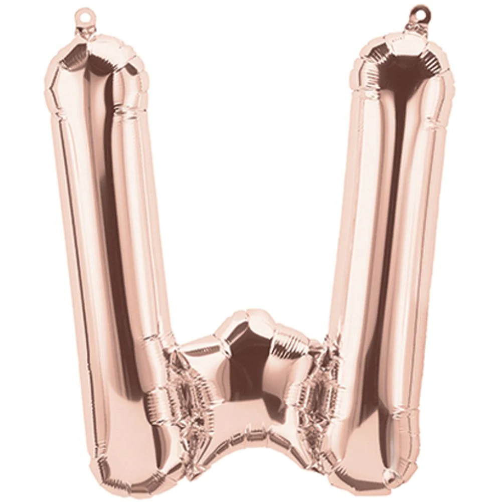 16" LETTER W ROSE GOLD