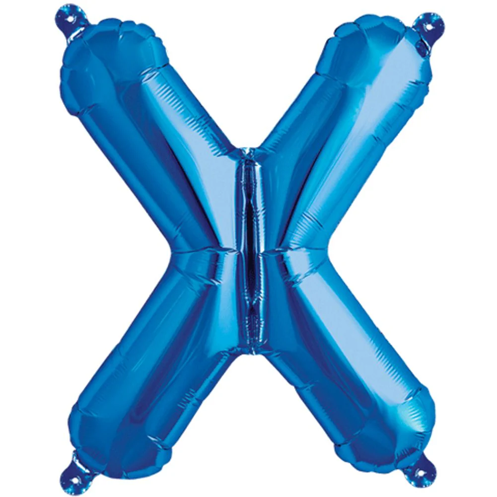 16" LETTER X BLUE