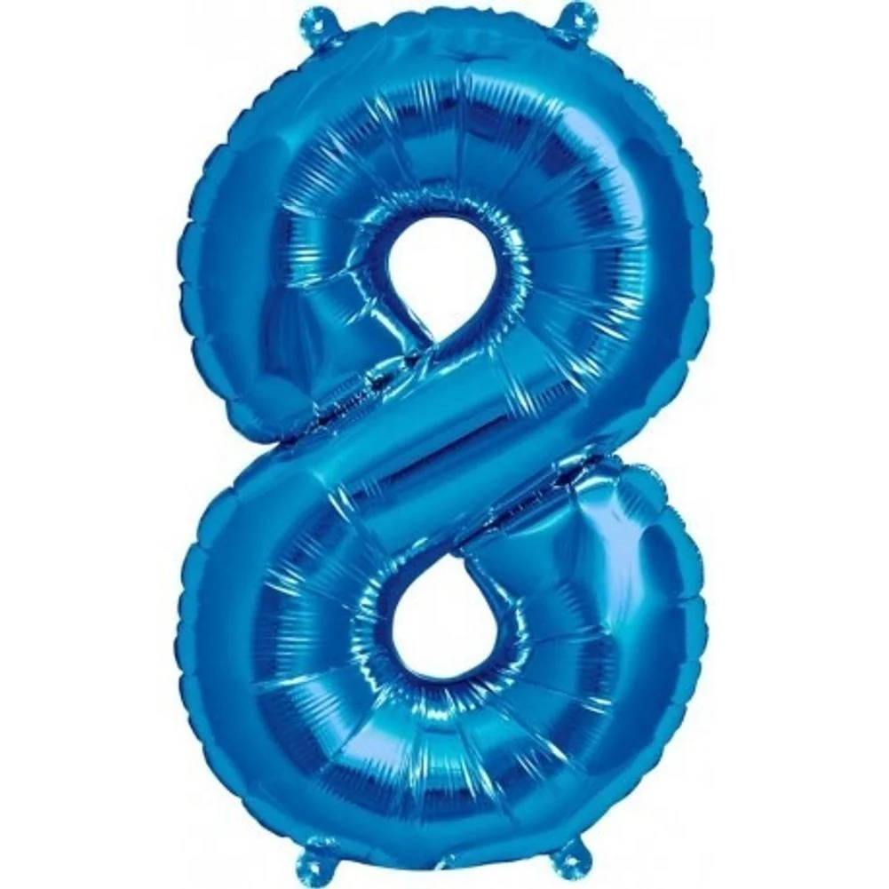 16" Number 8 - Blue