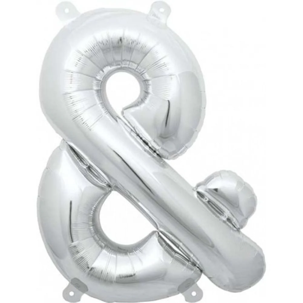 16" Symbole "&" Balloon - Silver