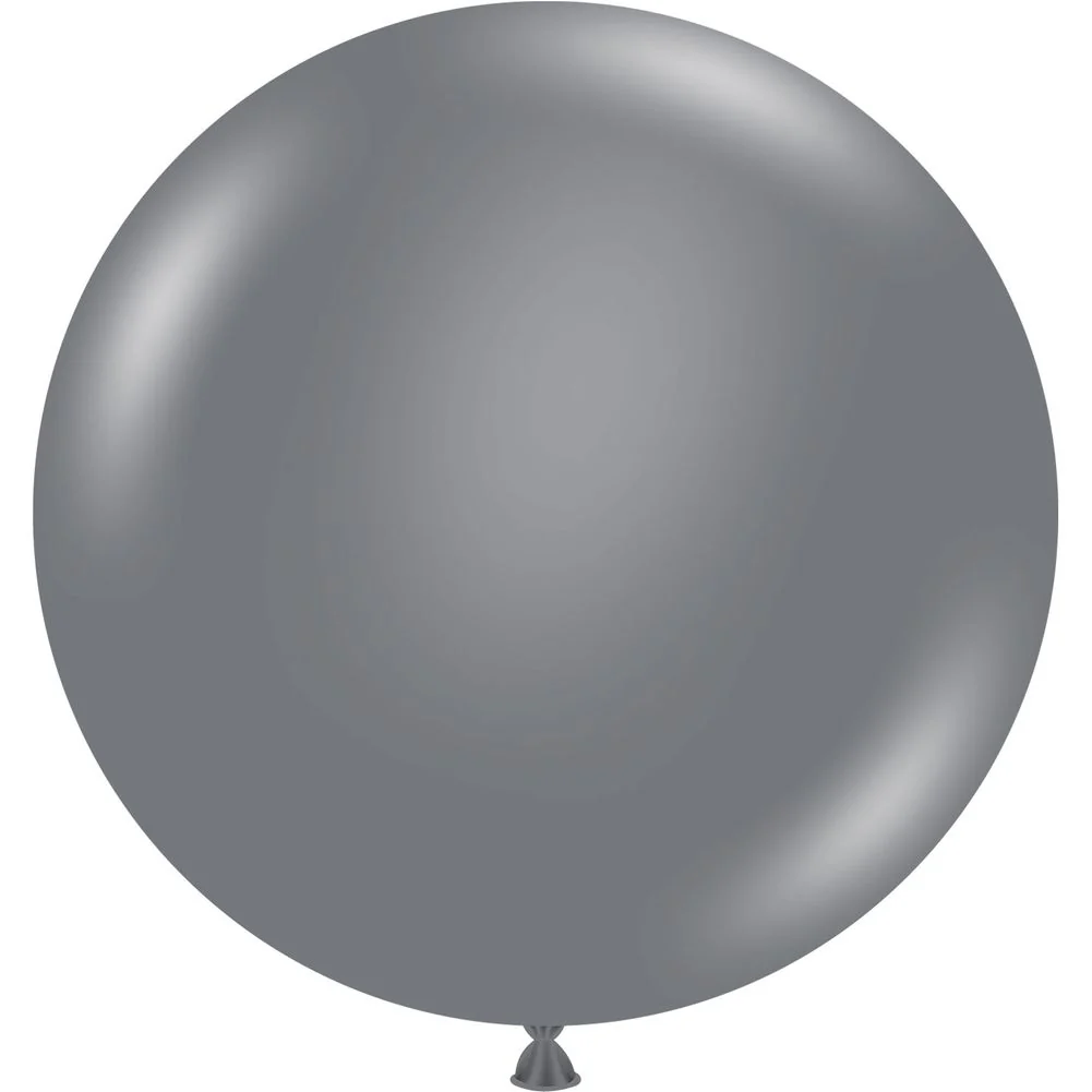 Tuftex 17" Gray Smoke Pastel Latex Balloons (50ct)