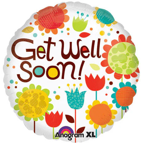 18" Cheery Flowers Get Well