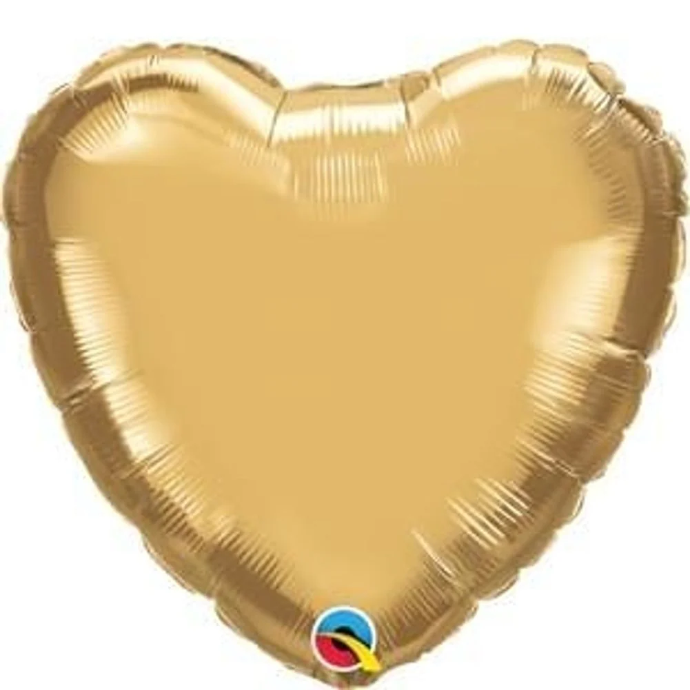 18" CHROME GOLD HEART