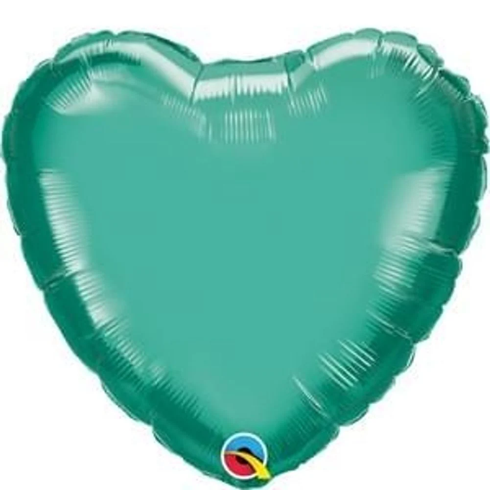18" CHROME GREEN HEART