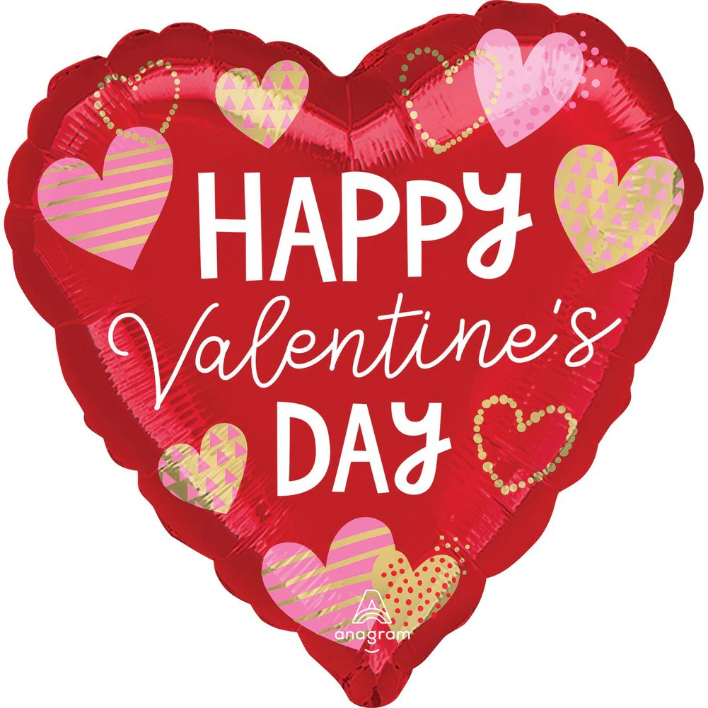 18" Crafty Happy Valentine's Day Foil Balloon (1ct)