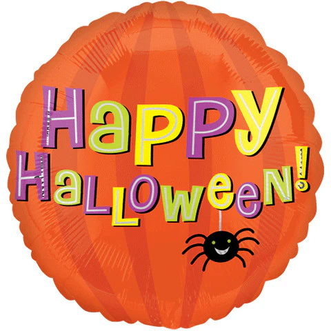18" Halloween Happy Spider Foil Balloon
