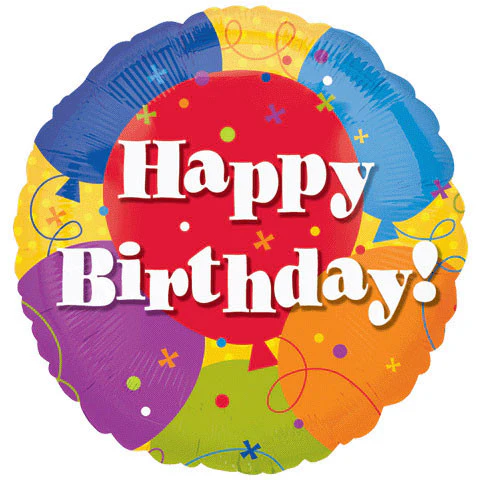 18" Happy Birthday Balloons Vlp