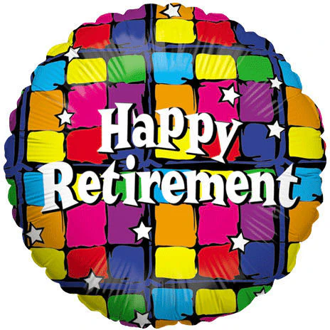 18" Happy Retirement Betallic