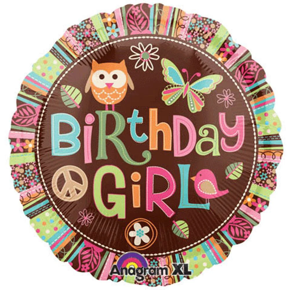 18" Hippie Chick Bday Flat