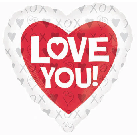 18" I Love You Xo Foil Balloon