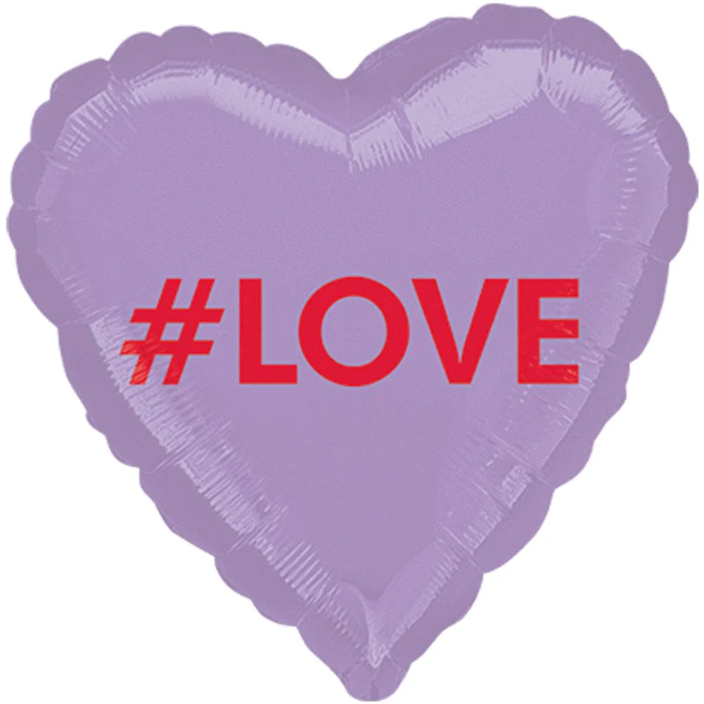18" #love Candy Heart Foil Balloon (1ct)