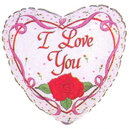 18" Love Single Rose Foil Balloon (1 ct)