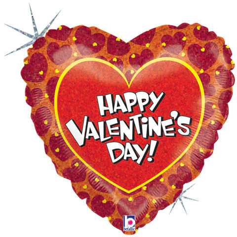 18" Patches Of Love Valentine Holographic