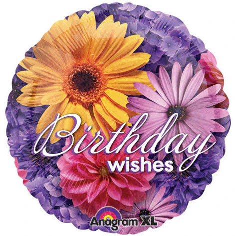 18" Photo Floral Birthday