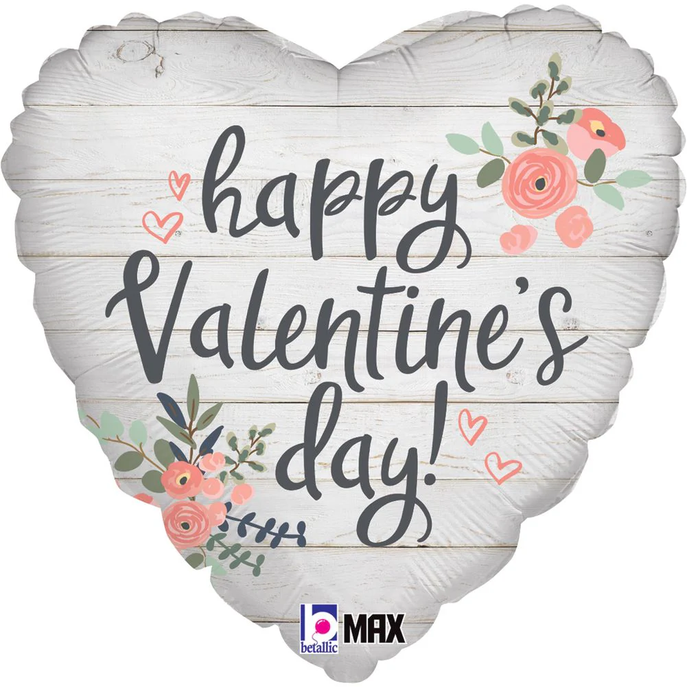 18" Rustic Valentine Max Float Heart Foil Balloon (1ct)