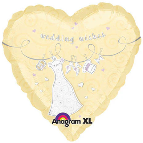 18" Wedding Wishes Swirls