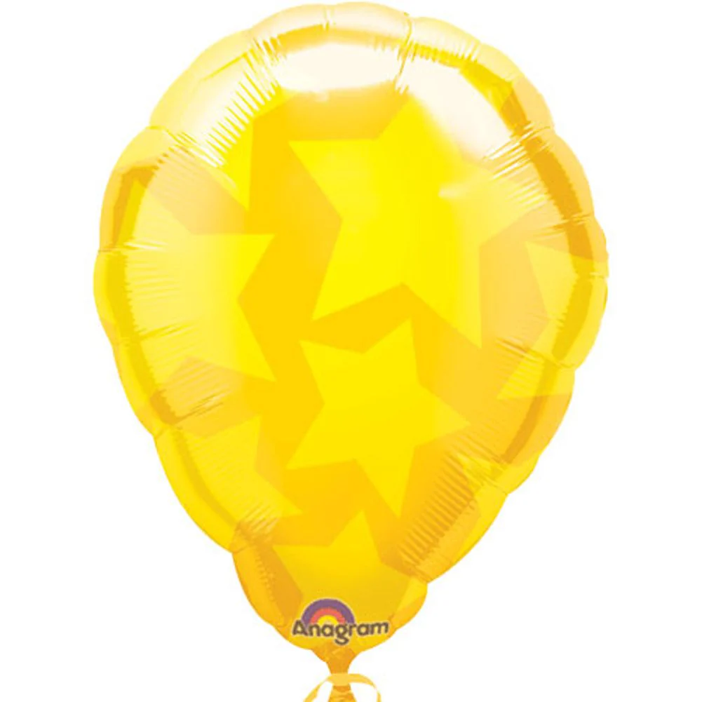 18" Yellow Stars Perfect Balloon Balloon (1 ct)