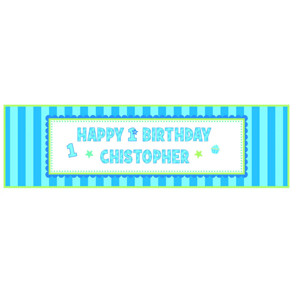 1st Birthday Boy Giant Sign Banner