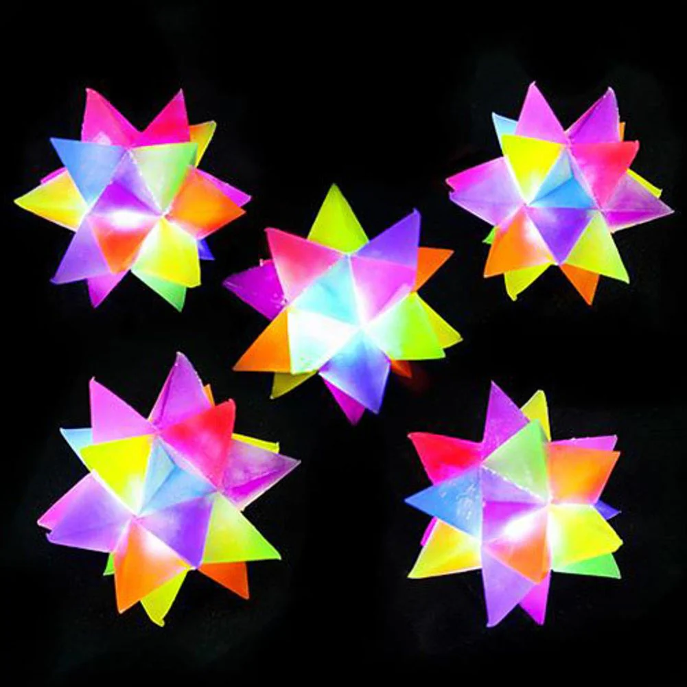 2.5" Crystal Flashing Star Bounce Ball (12ct)