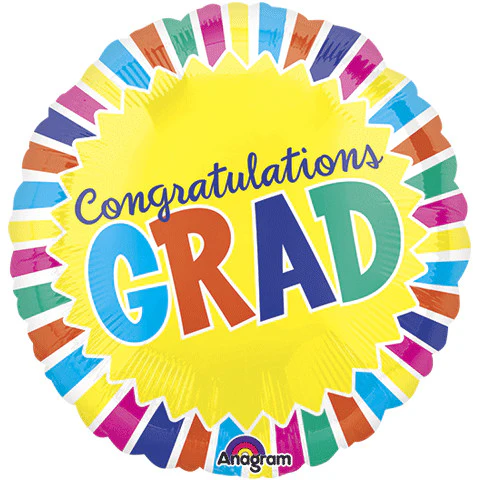 21" CONGRATULATIONS GRAD YELLOW COLORBLAST