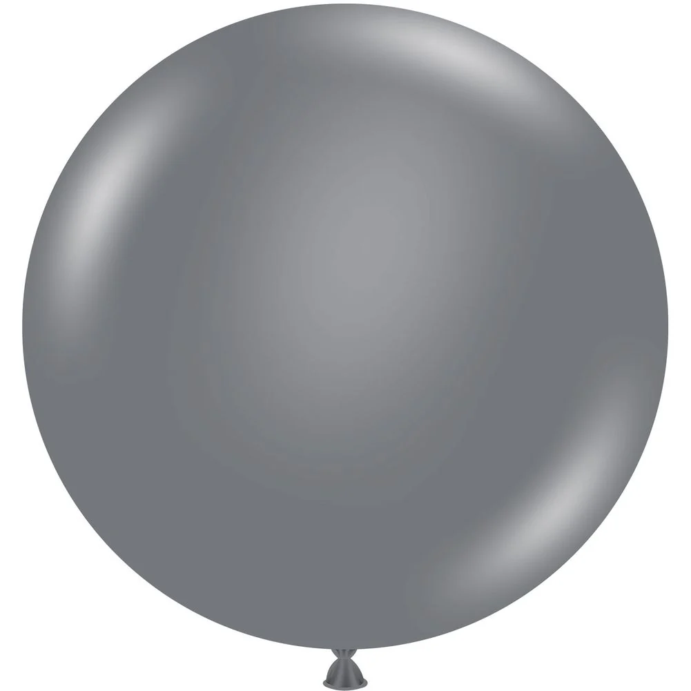 Tuftex 24" Gray Smoke Pastel Latex Balloons (25ct)