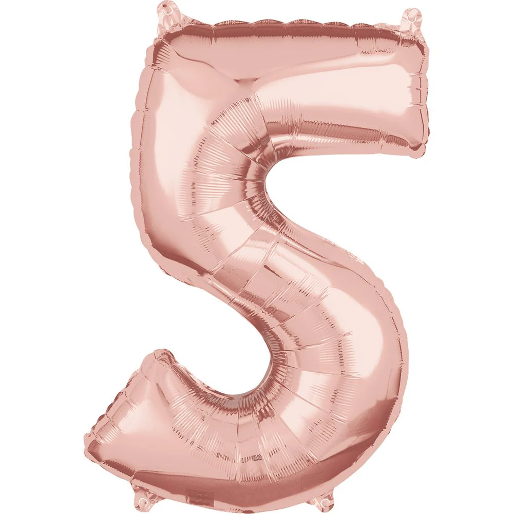 26" NUMBER 5 ROSE GOLD