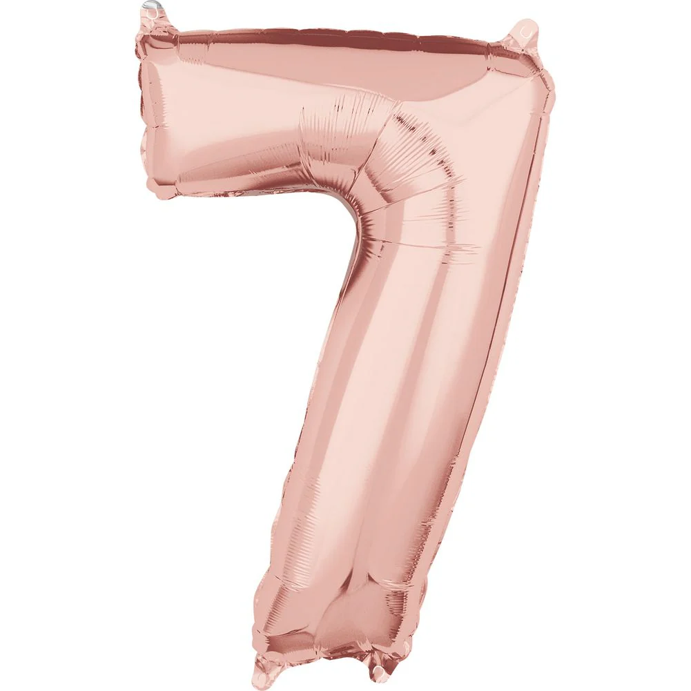 26" NUMBER 7 ROSE GOLD