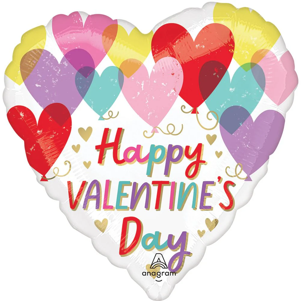28" Hearts On Hearts Valentine Jumbo Foil Balloon (1ct)