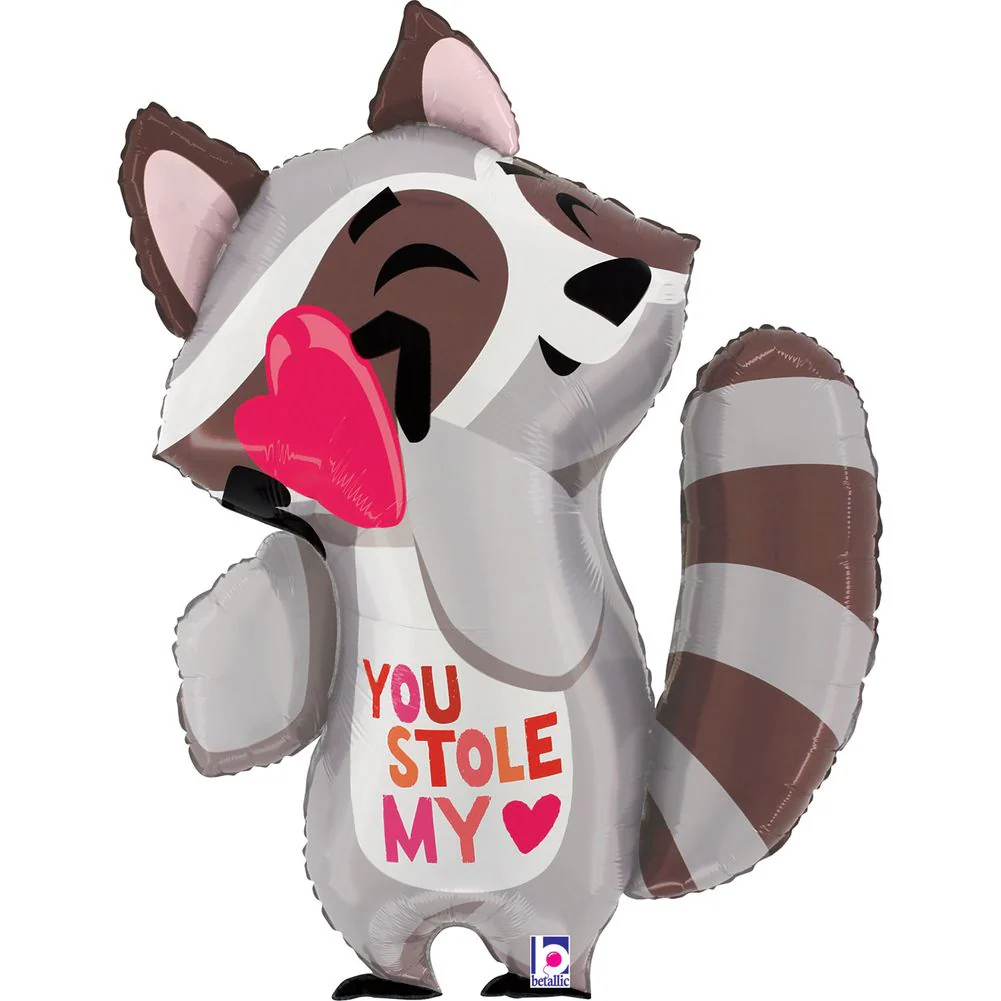 32" Stole My Heart Raccoon Foil Balloon (1ct)
