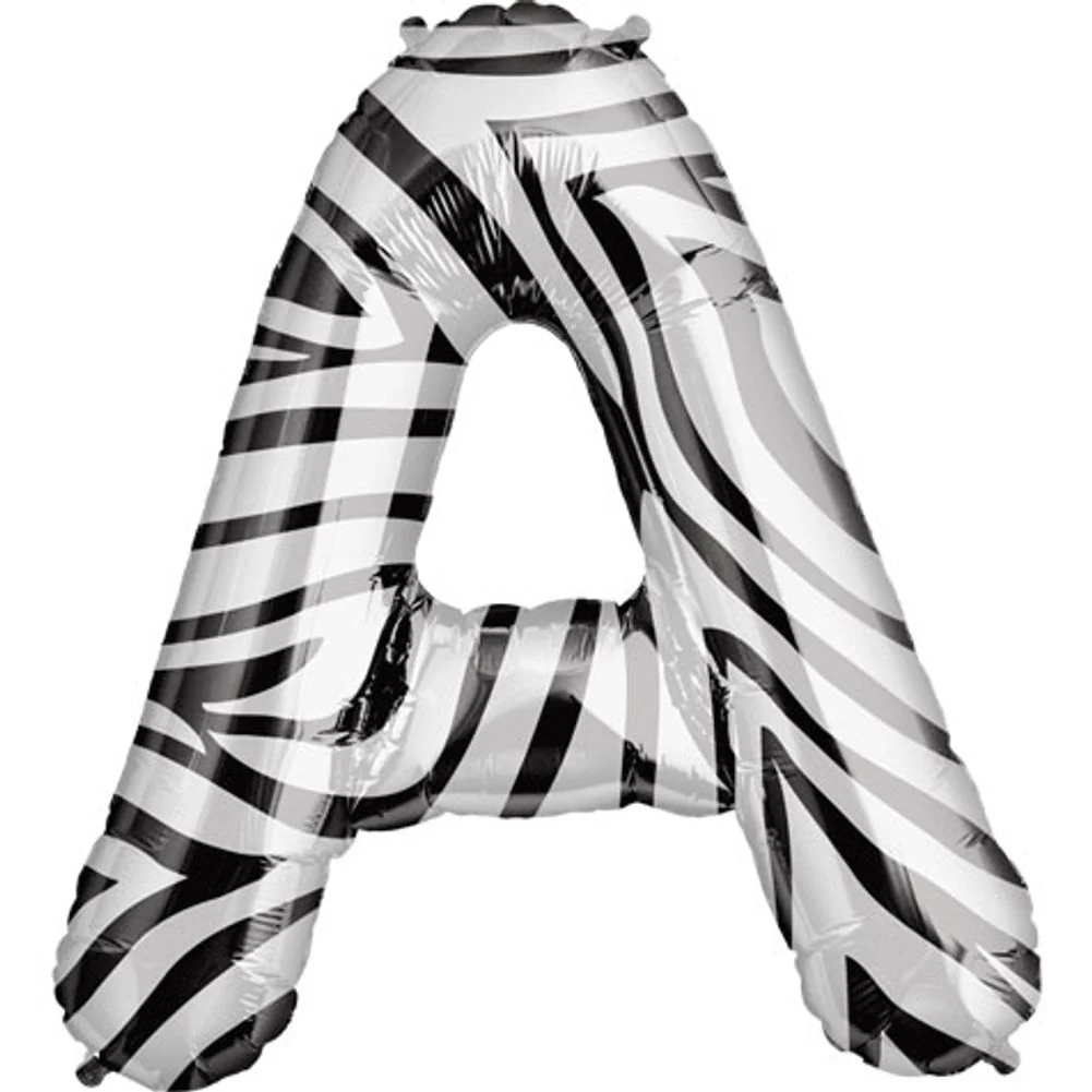 34" Letter A Zebra