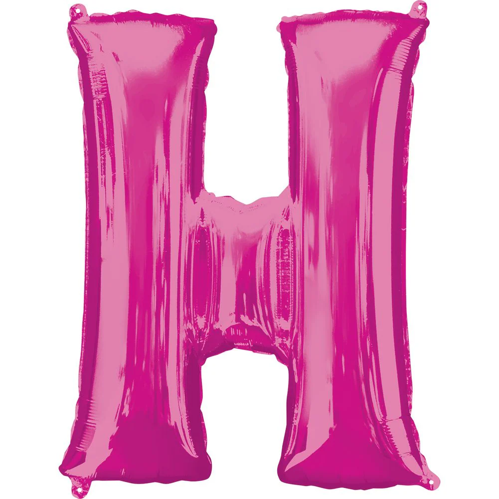 34" LETTER H PINK