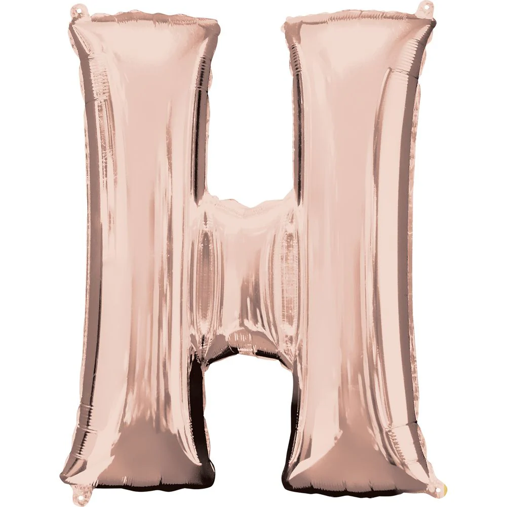 34" LETTER H ROSE GOLD
