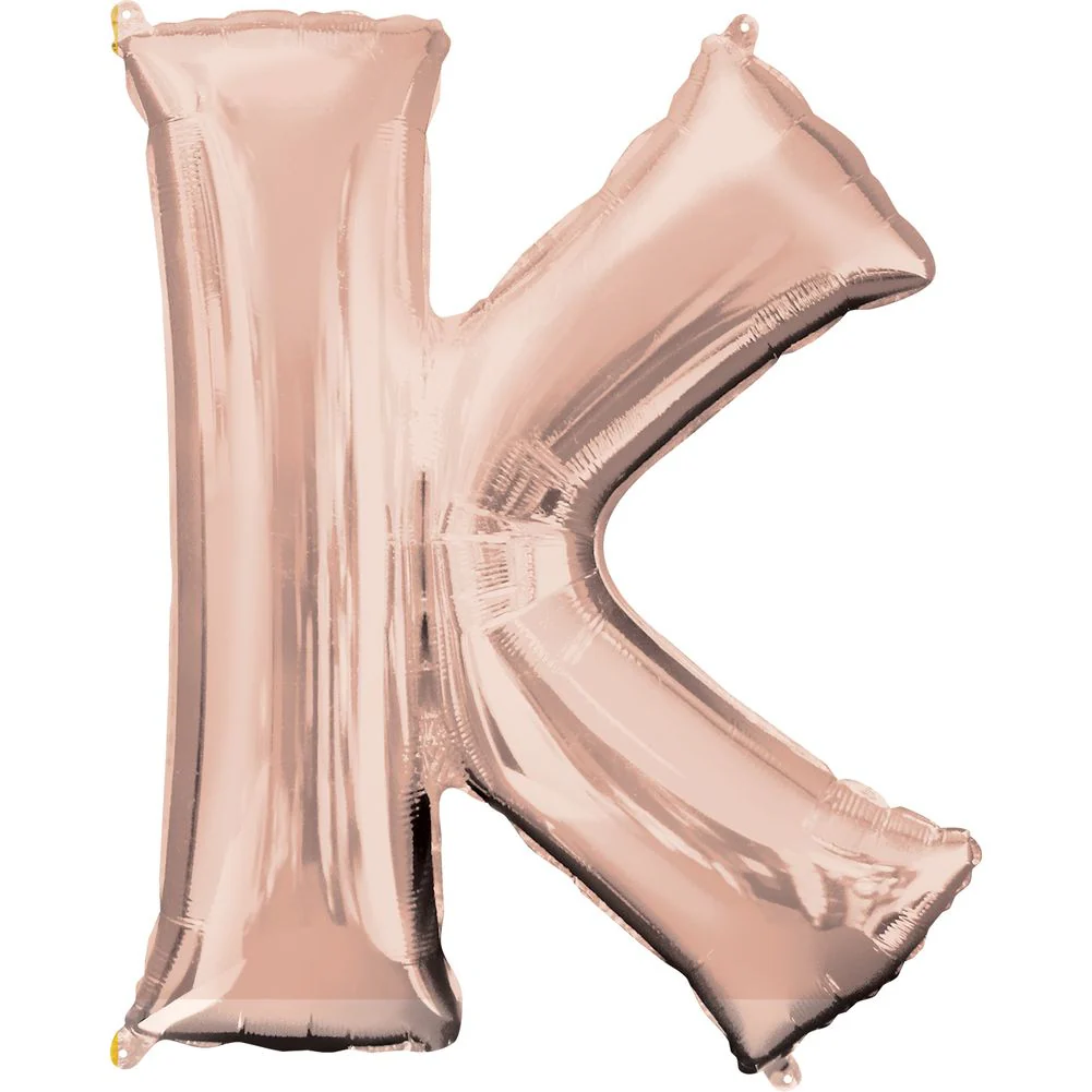 34" LETTER K ROSE GOLD