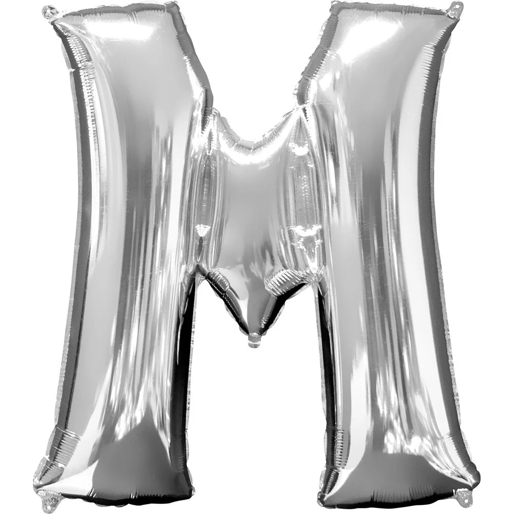 34" LETTER M SILVER