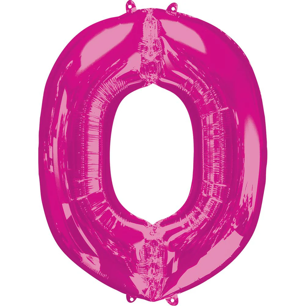 34" LETTER O PINK