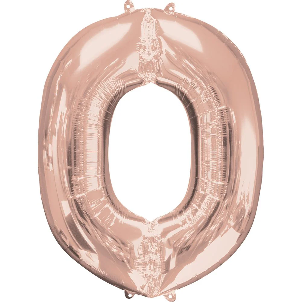 34" LETTER O ROSE GOLD