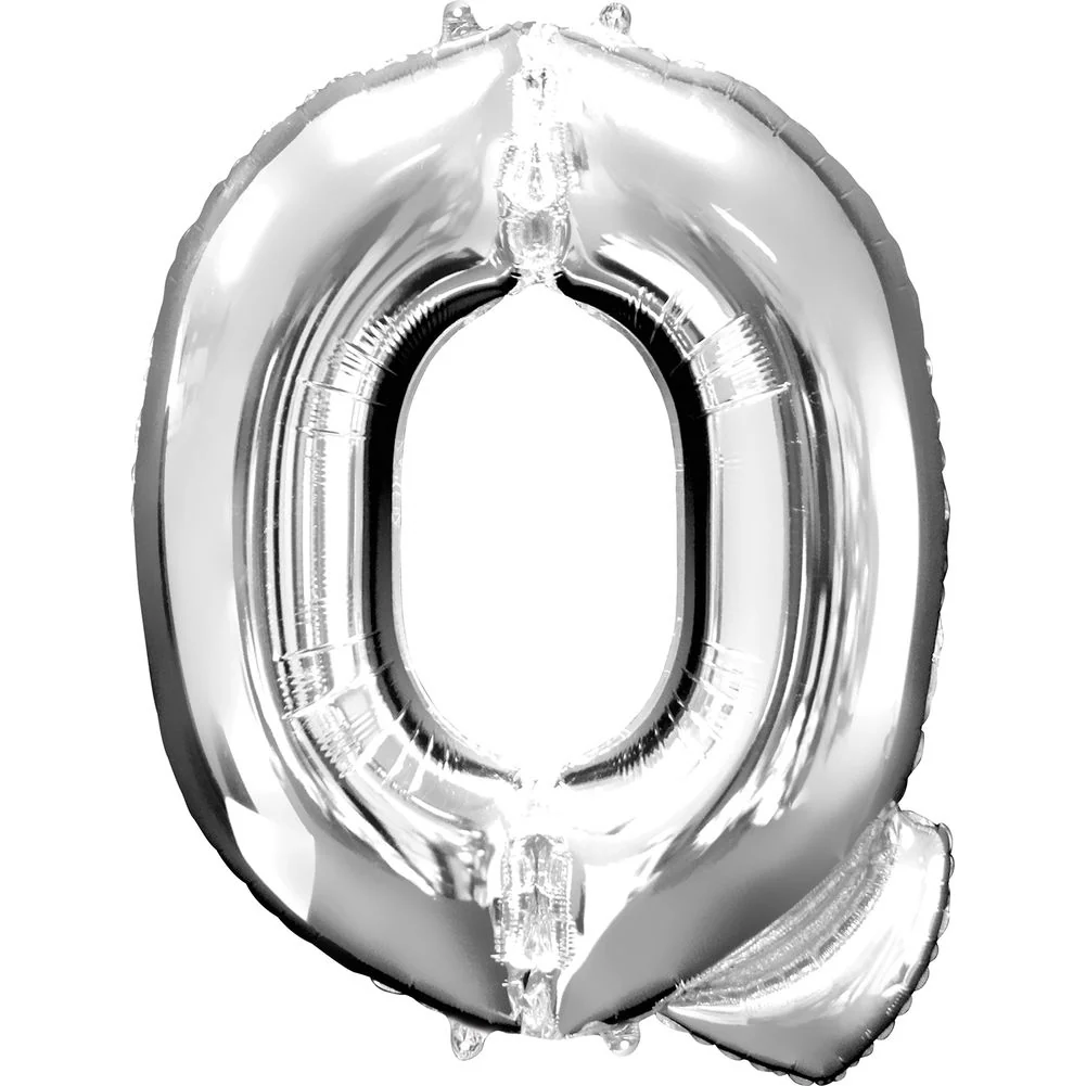 34" LETTER Q SILVER