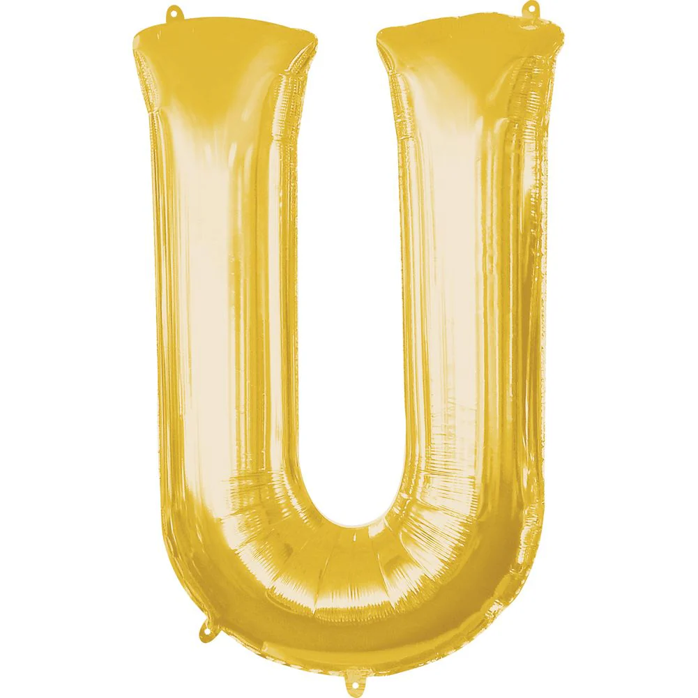 34" LETTER U GOLD