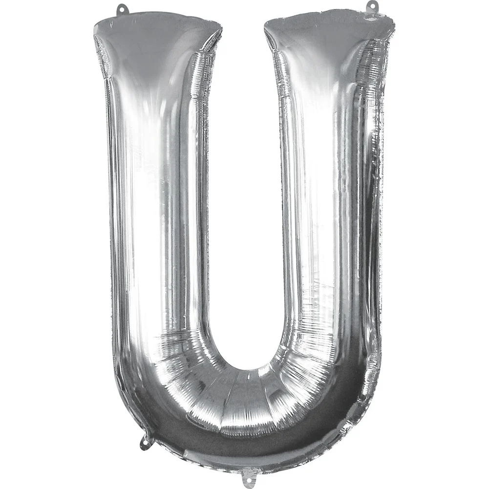 34" LETTER U SILVER