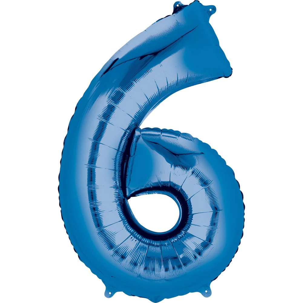 34" NUMBER 6 BLUE