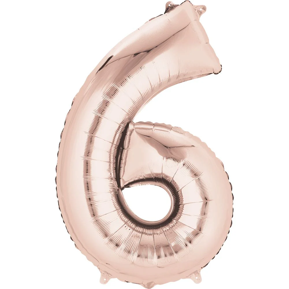 34" NUMBER 6 ROSE GOLD
