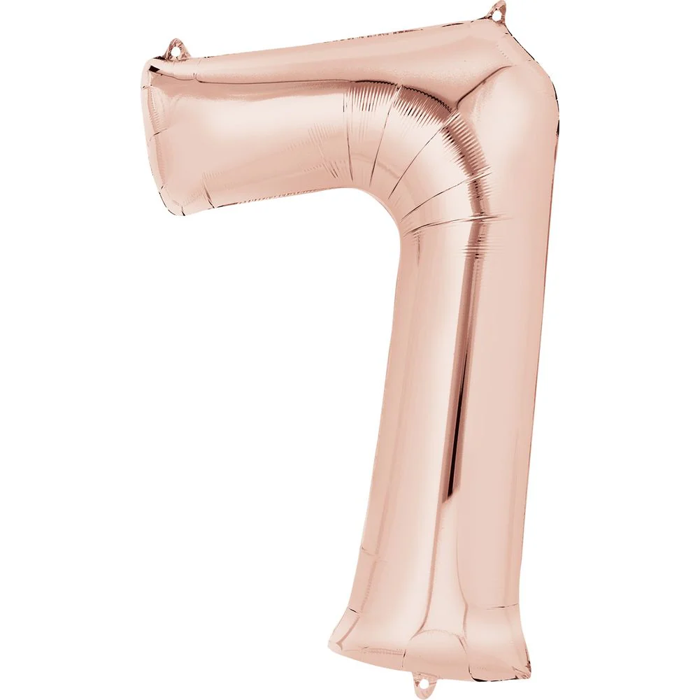 34" NUMBER 7 ROSE GOLD