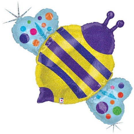 36" Bumblebee Holographic Helium Shape