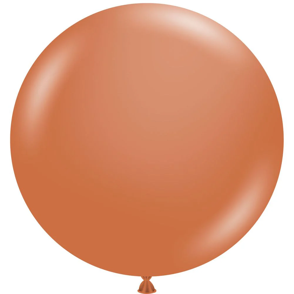Tuftex 36" Burnt Orange Pastel Latex Balloons (10ct)